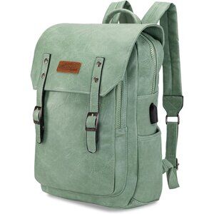 ✨Men Green Montana West Wrangler Leather Purse Laptop Backpack Fashion Backpack
